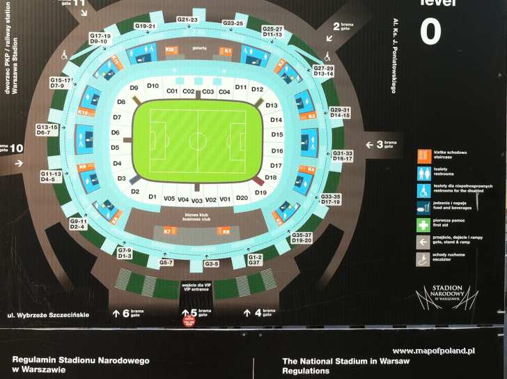 mapa warszawy stadion Stadion Narodowy   plan stadionu w Warszawie   zdjęcie 1662/2496